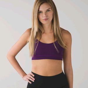 Lululemon Athletica Purple Striped Bra