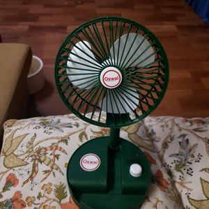 Retractable Convenient Electric Stand Fan - Green