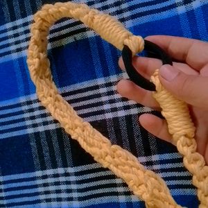 Musturd Yellow Color Macrame Headband