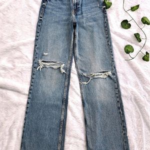 ZARA New Wide Leg Denim Jeans