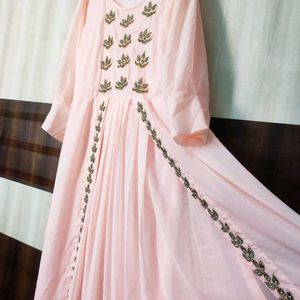 Most Beautiful Baby pink Handbwork Anarkali