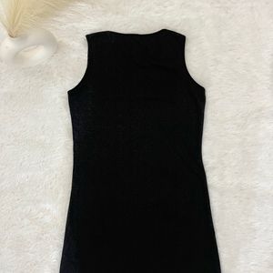 Black Bodycon Dress With Pockets