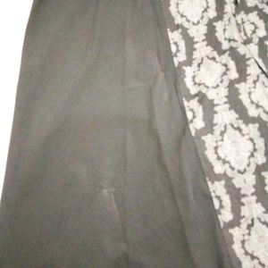 Libas Xl Size Black Printed Front Slit Kurta