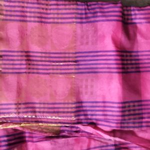 Pink With Purple Saree