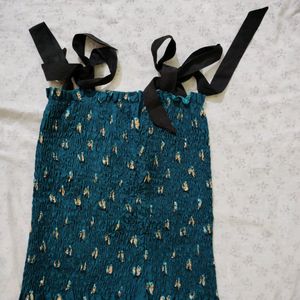 Pintresty Tie Up Green Top