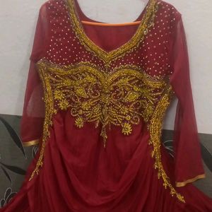 Maroon Gown Set