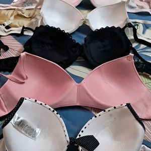 Combo Of  Five Imported Fabric Bra