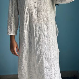 White Chikankari Kurta