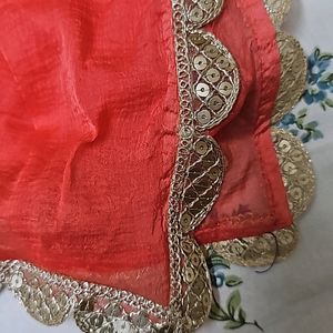 Beautiful Dark Peach Color Dupatta