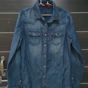 Dark Blue Denim Shirt