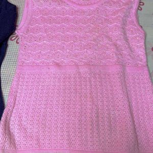 WOOLEN PINK AND PURPLE 2 Top  Inner