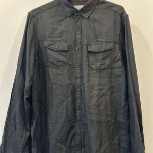 Dark Grey Denim Like Shirt Size l