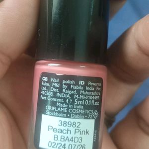 On Colour Nail Polish Peach Pink Shade