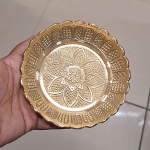 2pc Brass Bhog Plate