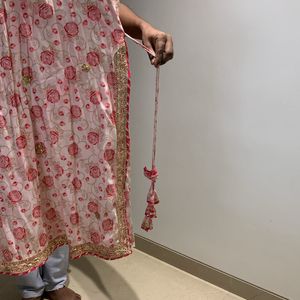 Lovely  Pink Sharara With Top And Dupatta