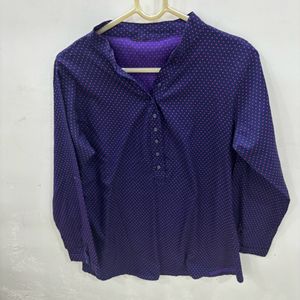 Purple Polka Dot Top