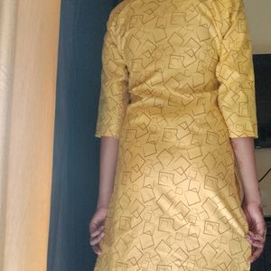 Yellow Golden Women Kurti