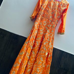 Orange Long Gown/dress