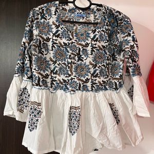 Beautiful Printed Women Peplum Top