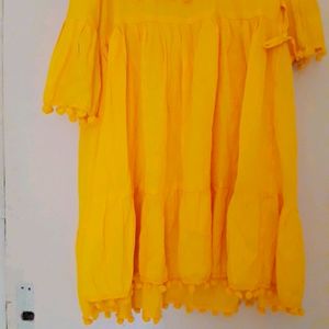 Yellow Peplom Kurti