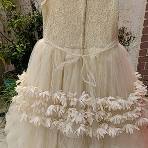 Gown For Girls 6-8 Years (Cream)