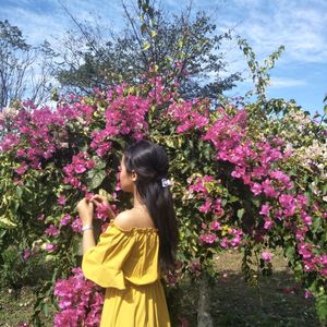 Yellow Off Shoulder Midi Dress