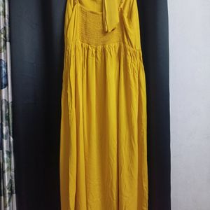 Urbanic Yellow Pocket Maxi Dress