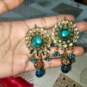 Jewellery Set BLUE Heavy Earrings