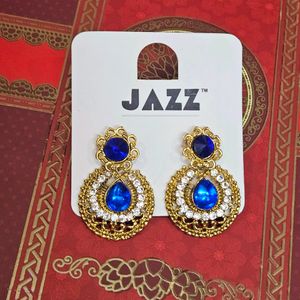 Gold Plated Blue Stone Earrings 🤩⭐️