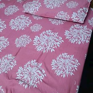 Elastic Fitted Bedsheet With 2 Pillow Cover