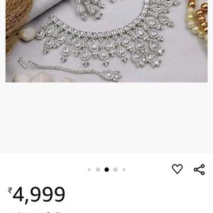 Elegant AD White Kiara Necklace Set