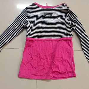 Minnie Mouse Pink And Black T-shirt For Girls