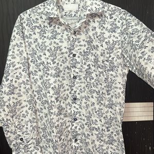 Floral White Shirt