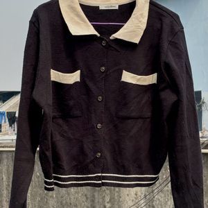 Korean Black Cardigan/ Sweater