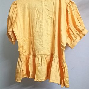 Mustard Yellow Tie Up Top