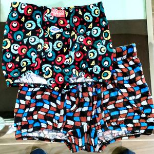 2 Pieces Printed Cotton Underwear