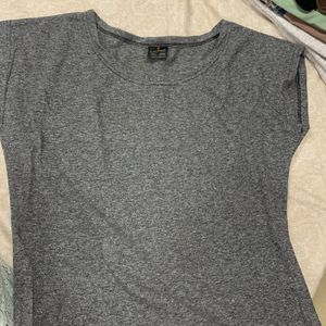 Charcoal Tshirt Cap Sleeves Never Worn