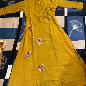 Mustard Kurta For Women