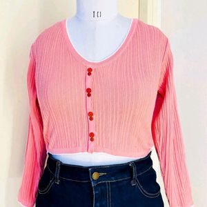 Pink Korean Tops