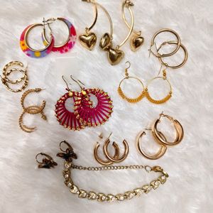 Elegant Assorted Golden Earrings