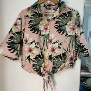 floral crop shirt  ONLY brand