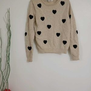 H&M Cardigan Sweater Heart Shaped