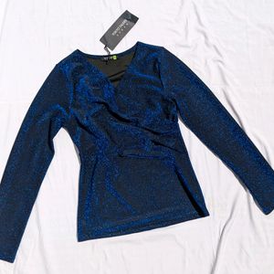 Shimmery Navy Blue Top