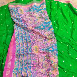 Green and Magenta LIGHTWEIGHT SAREE