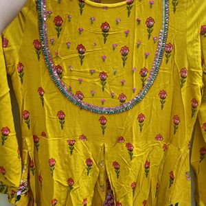 Yellow Anarkali Gown