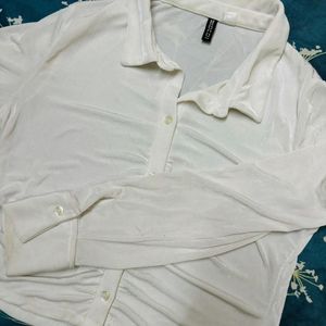 H&m White Sheer Shirt