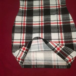 Women White Check Shein Dress