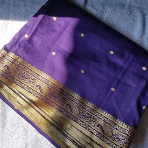 Beautiful Purple Silk Saree 💜