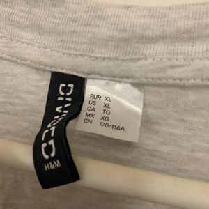 h&m grey printed tshirt