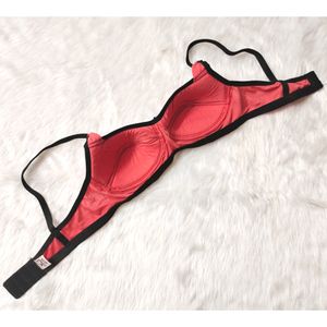 High Quality Heavily Padded Red and Black Bra